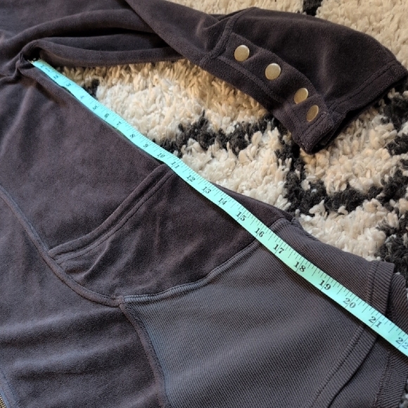 XCVI Charcoal Gray Zip-Up Hooded Sweatshirt - Picture 9 of 10